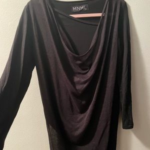 Asymmetrical long sleeve